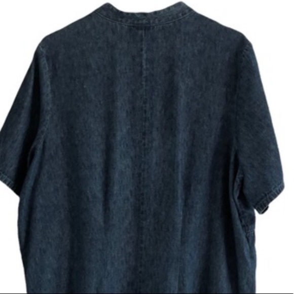 Ulla Popken Denim Button Front Short Sleeve Dress US 16/18 - Picture 4 of 6